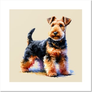 Welsh Terrier Watercolor - Beautiful Dog Posters and Art
